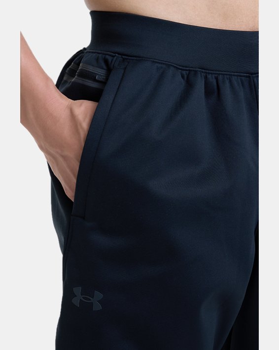 Men's UA Unstoppable Bonded Tapered Pants in Black image number 8
